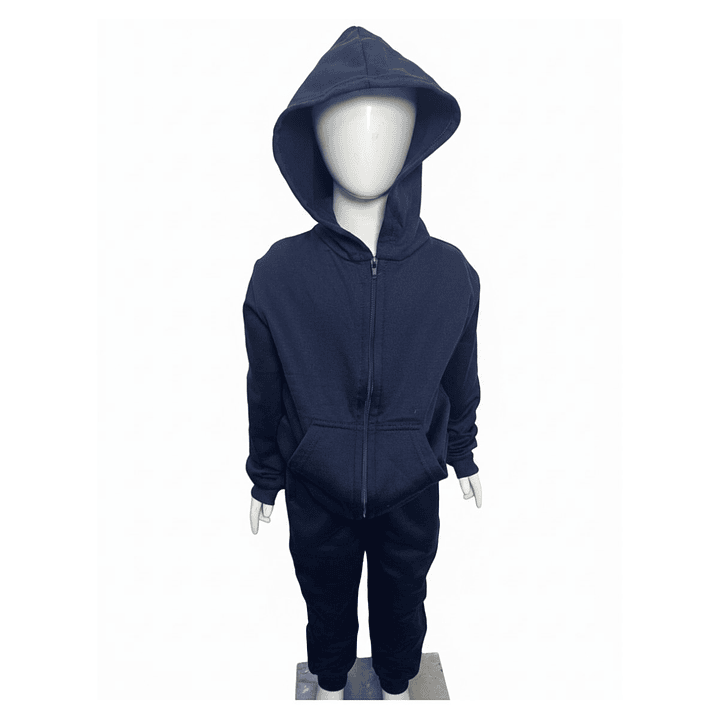 Conjunto Buzo Pantalon Y Poleron De Algodon Escolar Unisex 7