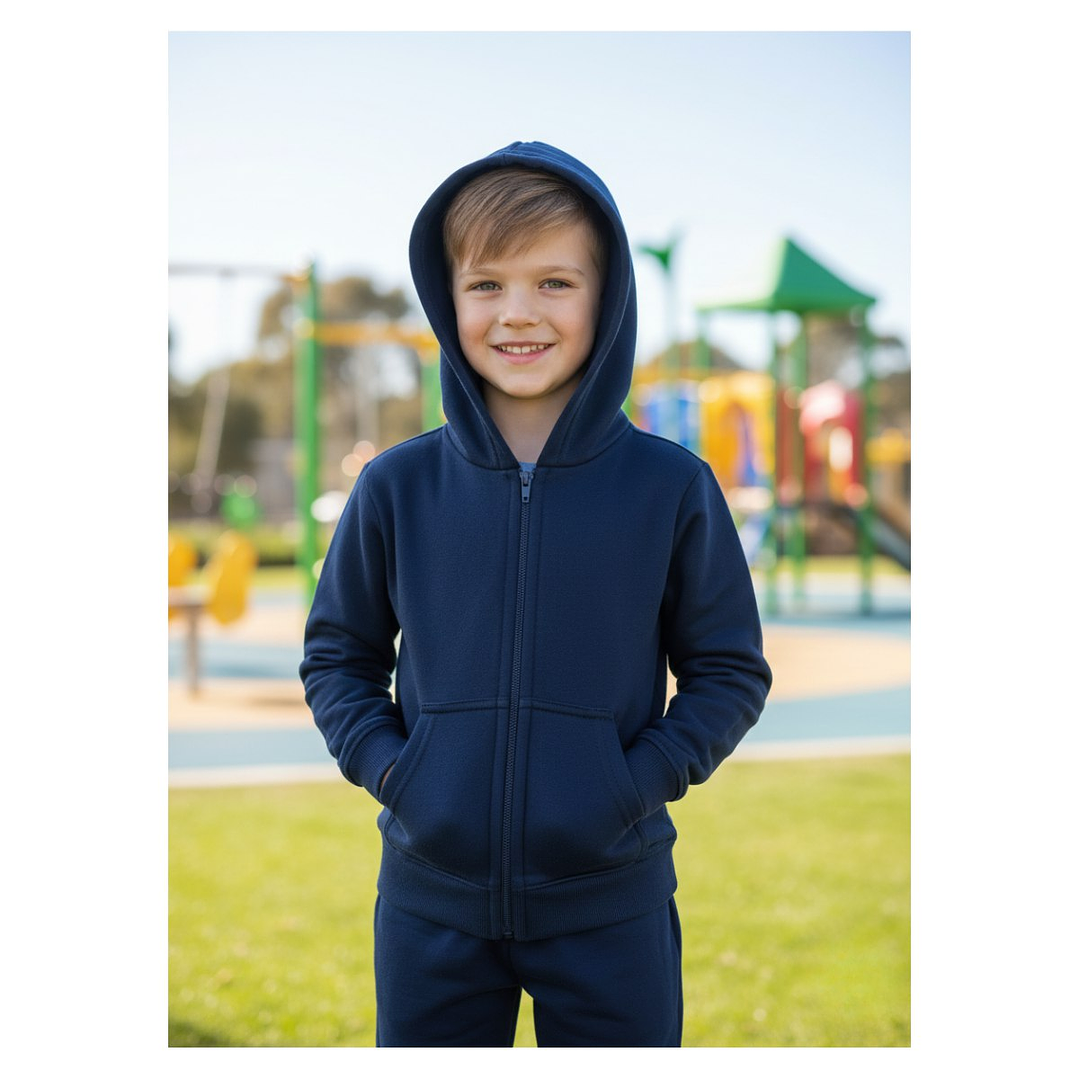 Conjunto Buzo Pantalon Y Poleron De Algodon Escolar Unisex 8