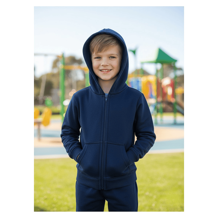 Conjunto Buzo Pantalon Y Poleron De Algodon Escolar Unisex 8