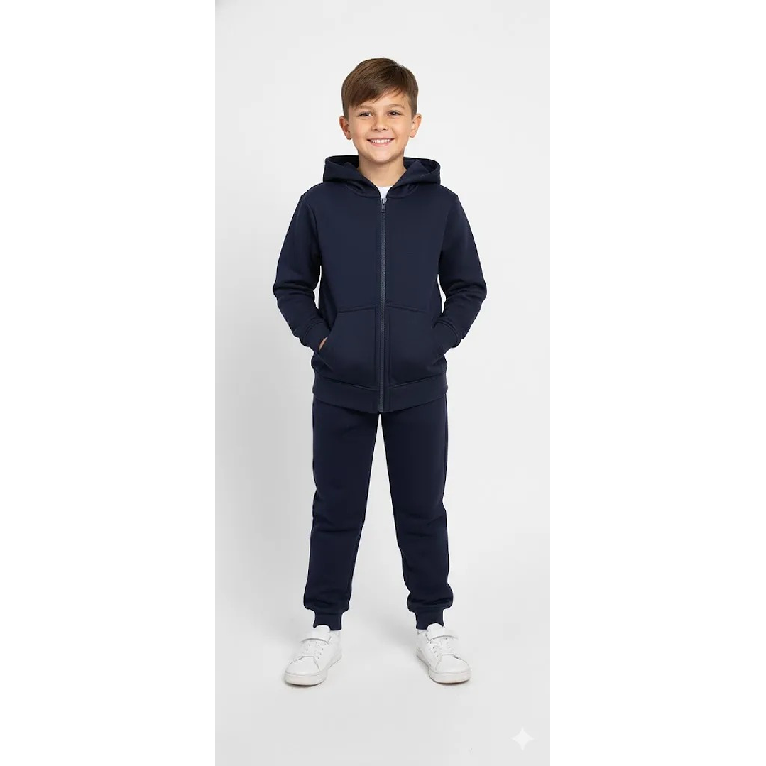 Conjunto Buzo Pantalon Y Poleron De Algodon Escolar Unisex 9