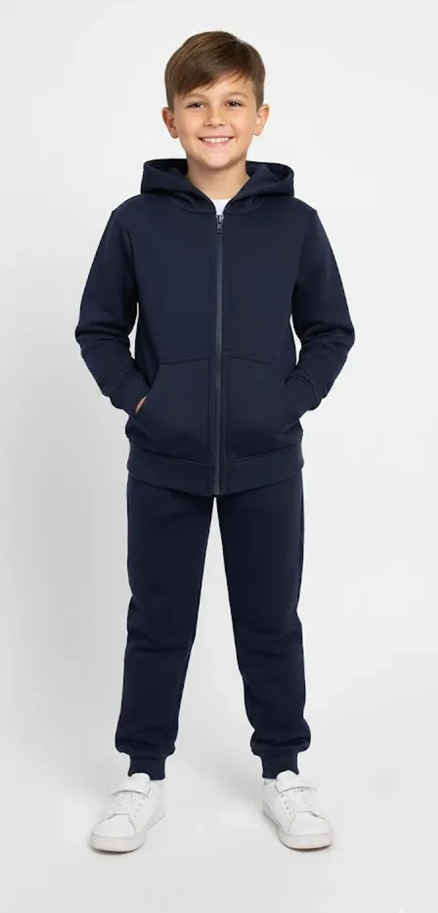 Conjunto Buzo Pantalon Y Poleron De Algodon Escolar Unisex 9