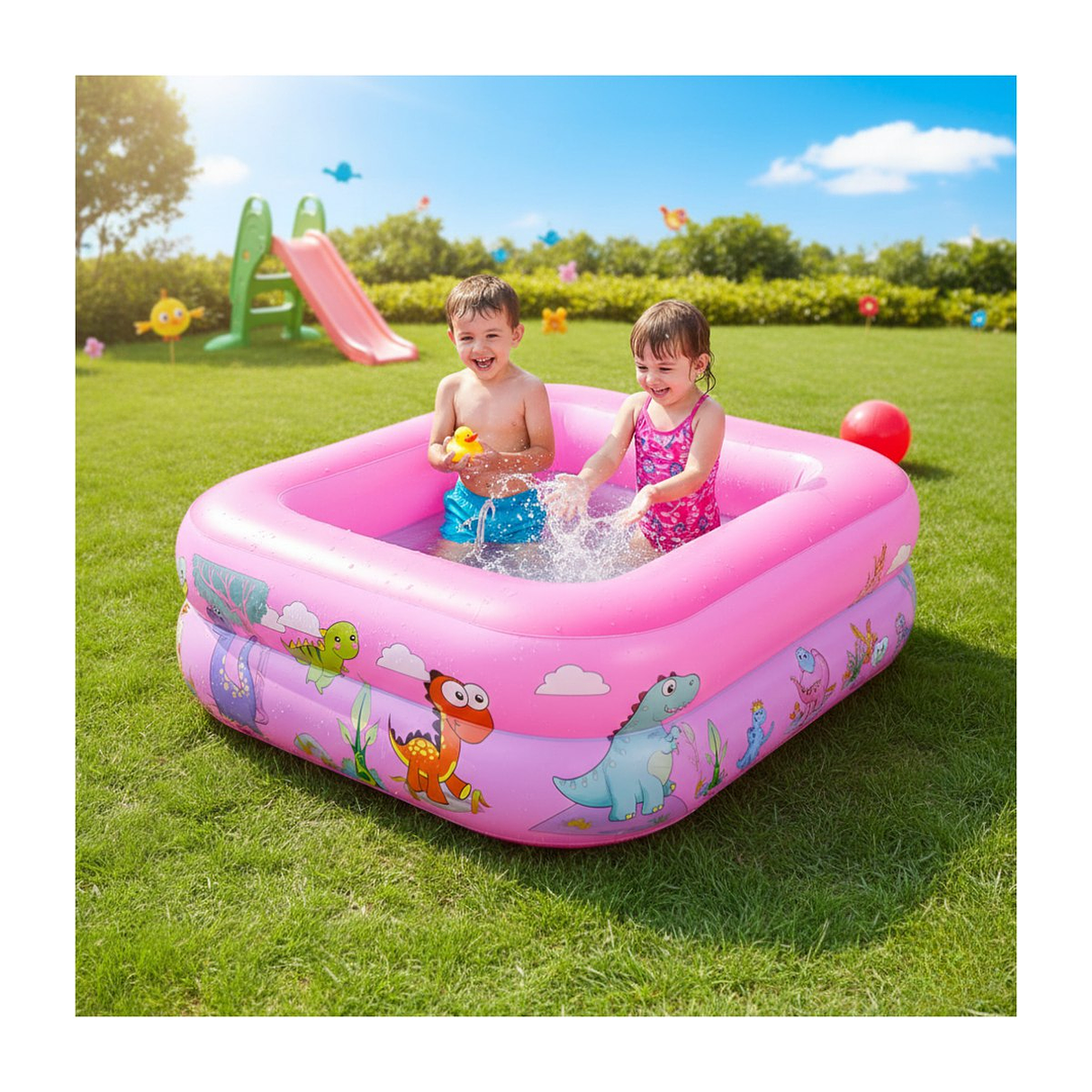 Piscina Inflable Rectangular Acolchada Pequeña Niños 2