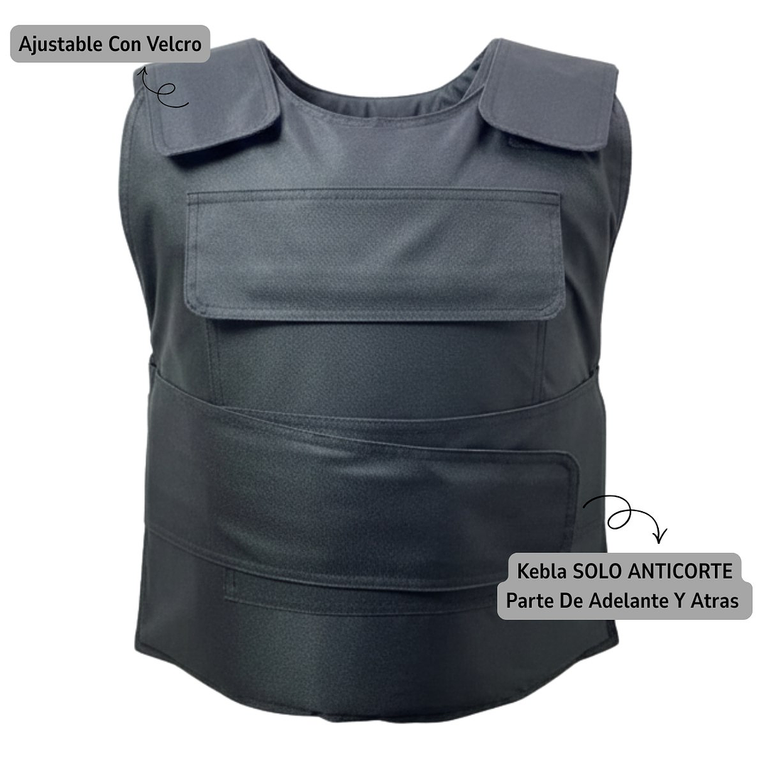 Chaleco De Seguridad Táctico Anti Corte Ajustable Guardias 6