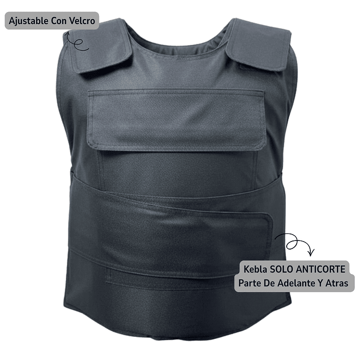 Chaleco De Seguridad Táctico Anti Corte Ajustable Guardias 6