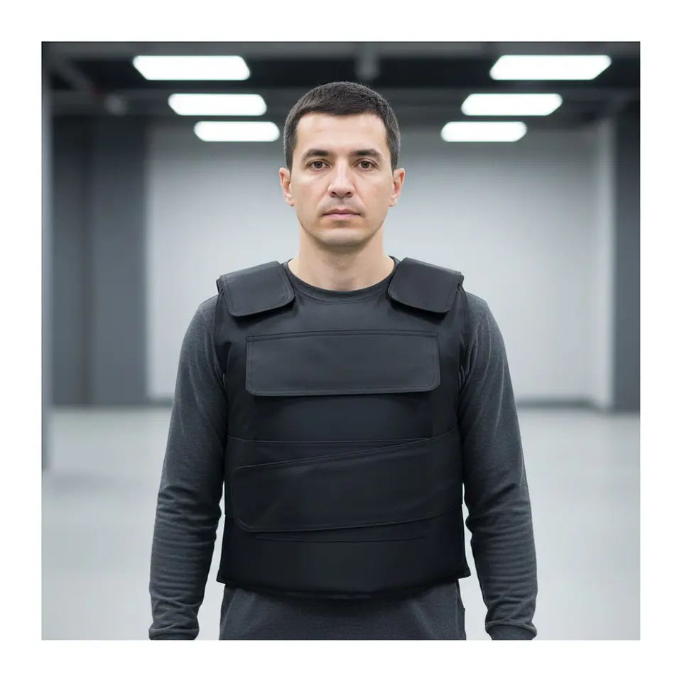 Chaleco De Seguridad Táctico Anti Corte Ajustable Guardias 10