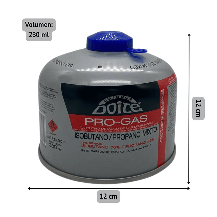 Pack Gas Butano Nautika 230grs + Cocinilla 2