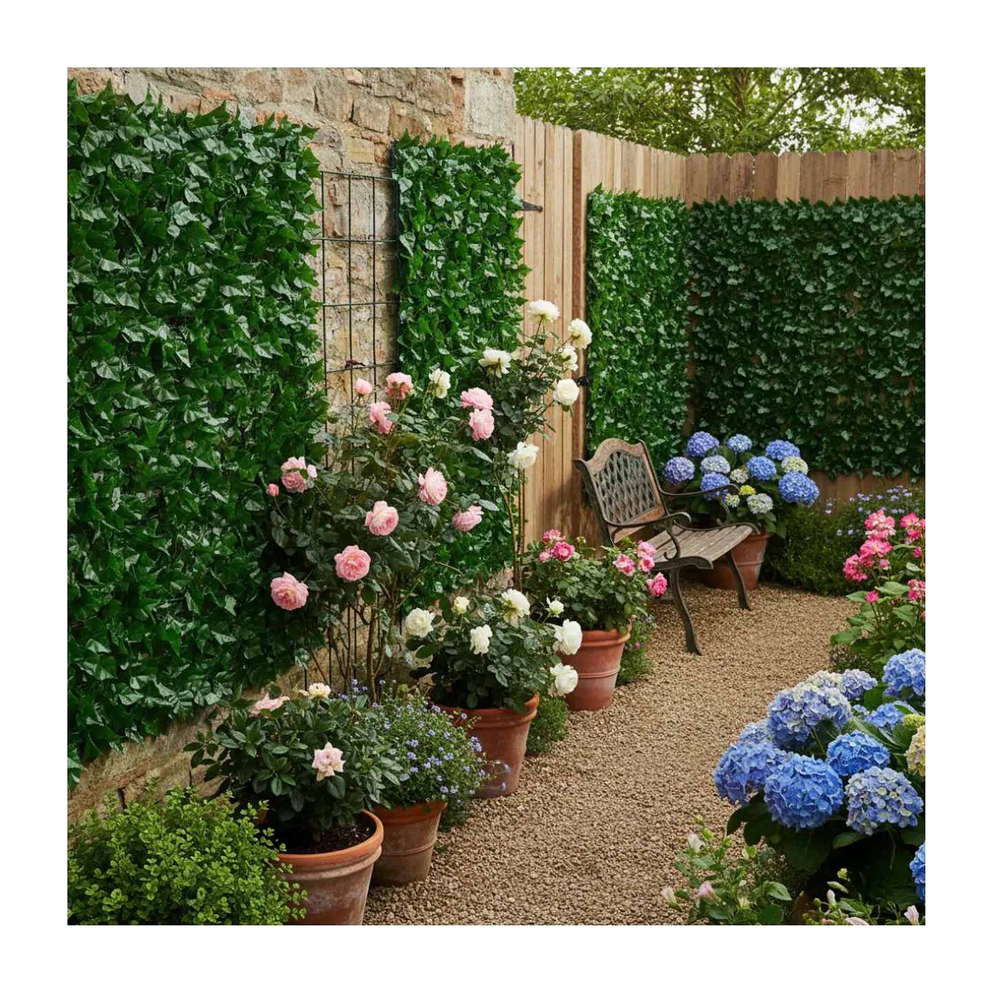 Malla Cerca De Hojas Planta Enredadera Artificial Jardín 1x3 5