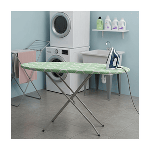 Tabla De Planchar Básica Hojas 106x30 Cm Color Verde