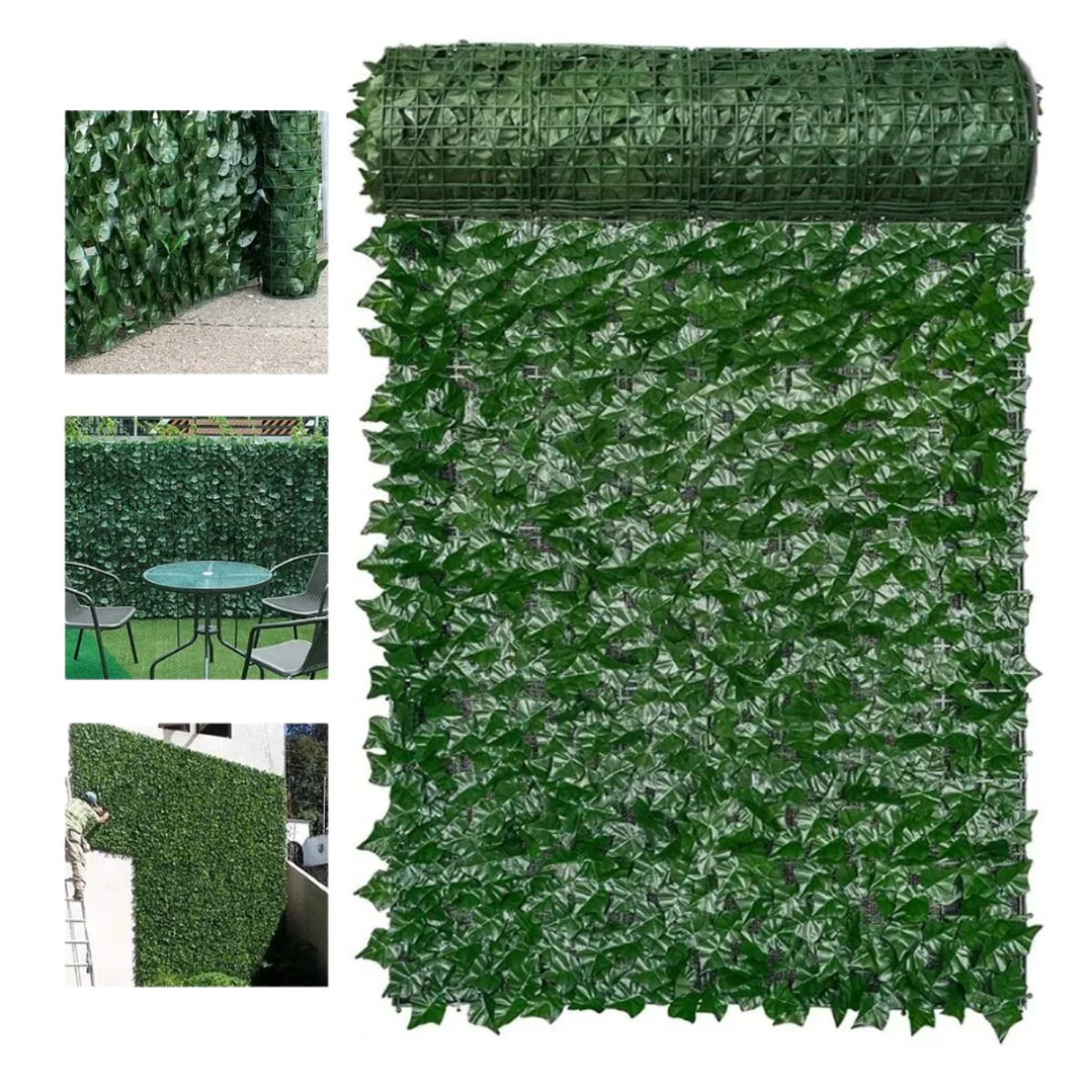 2x Malla Artificial Alfombra Hojas Enredadera  Reja Cortina Decorativa 1