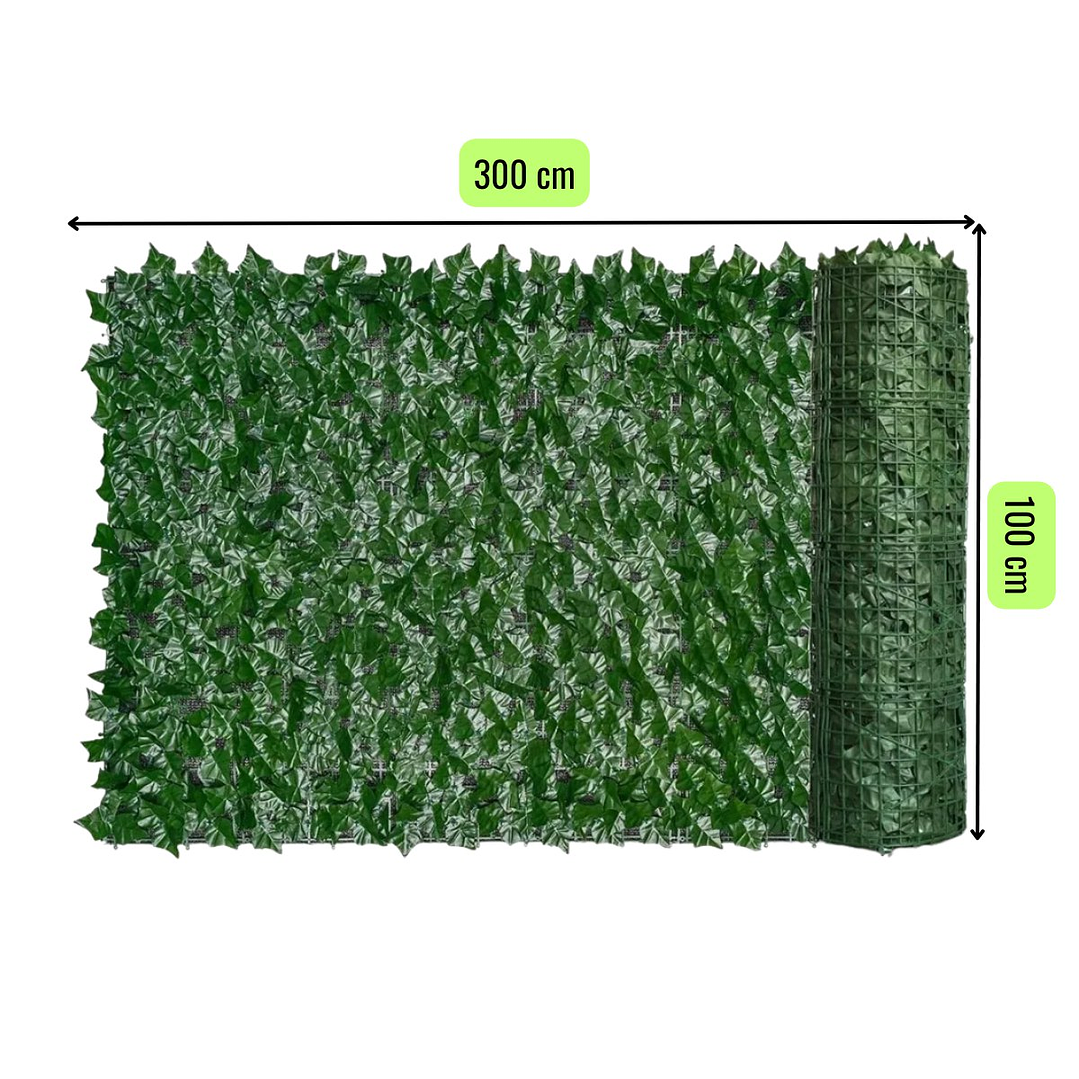 2x Malla Artificial Alfombra Hojas Enredadera  Reja Cortina Decorativa 2