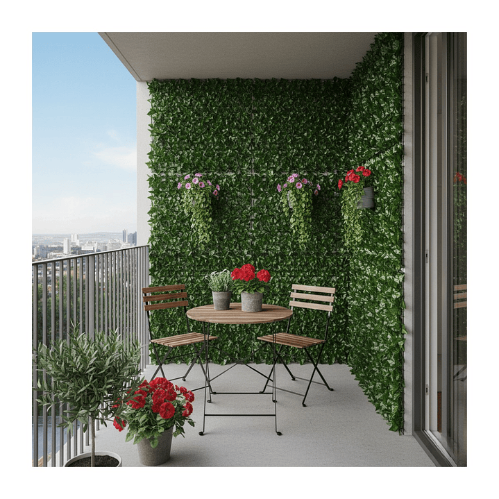 2x Malla Artificial Alfombra Hojas Enredadera  Reja Cortina Decorativa 7