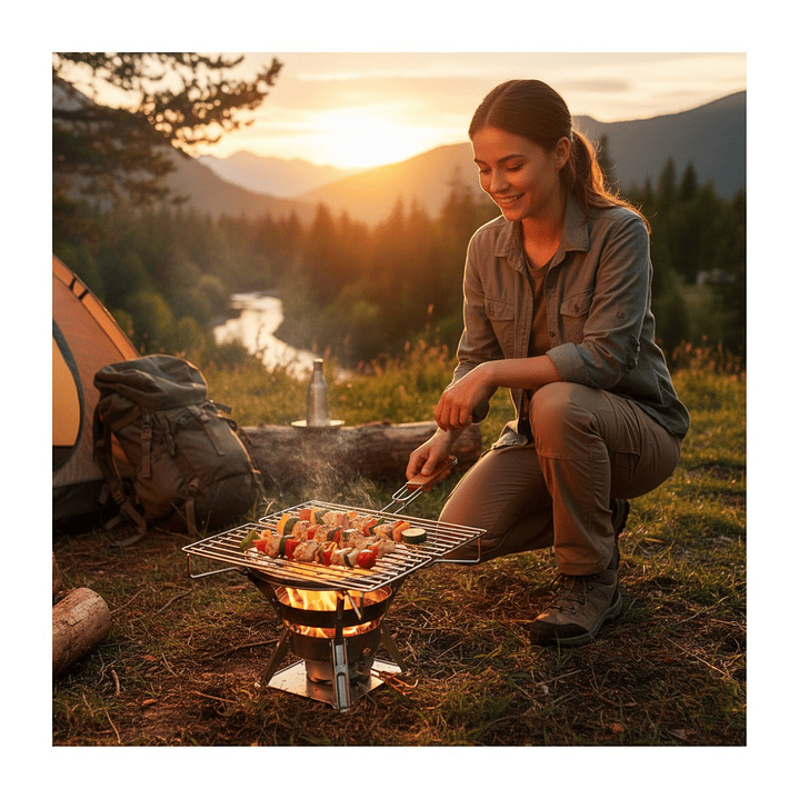 Parrilla Para Asado De Camping Cocinilla 7