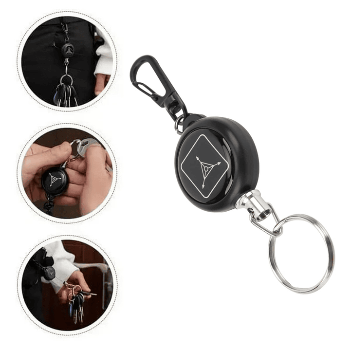 Llavero Retráctil Cuerda De Alambre De Acero Modelo Garra 5