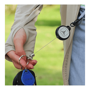 Llavero Retráctil Cuerda De Alambre De Acero Modelo Garra