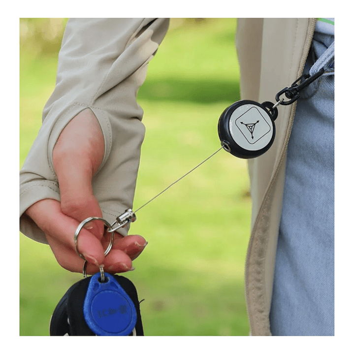 Llavero Retráctil Cuerda De Alambre De Acero Modelo Garra 1