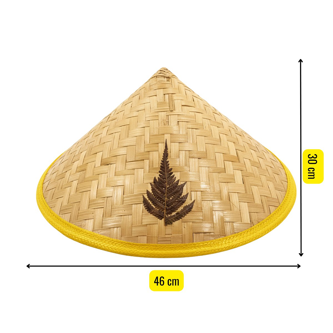 Sombrero Gorro tradicional Bambu Chino Artesanal Moda 2