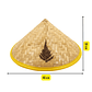 Sombrero Gorro tradicional Bambu Chino Artesanal Moda - thumbnail 2