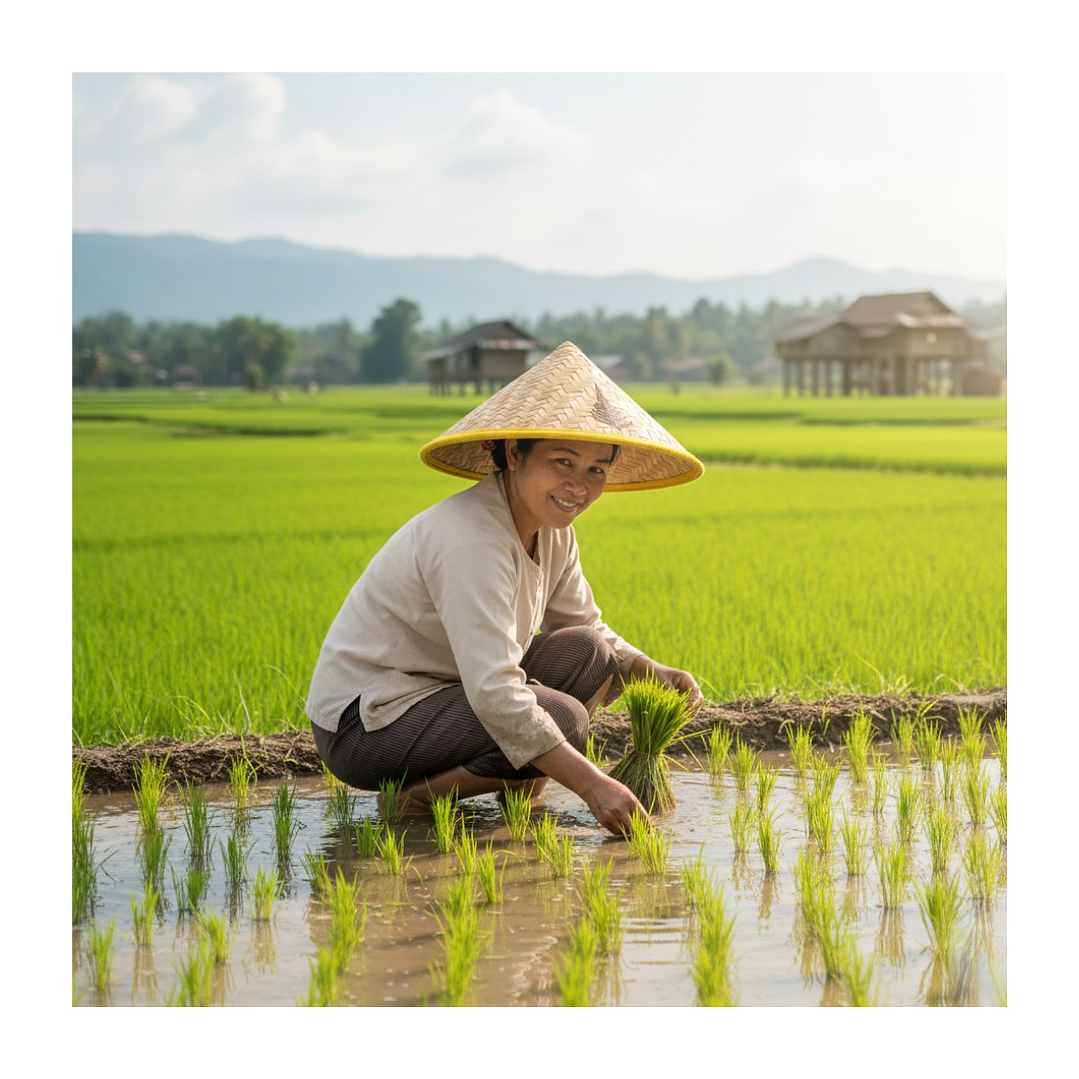 Sombrero Gorro tradicional Bambu Chino Artesanal Moda 3