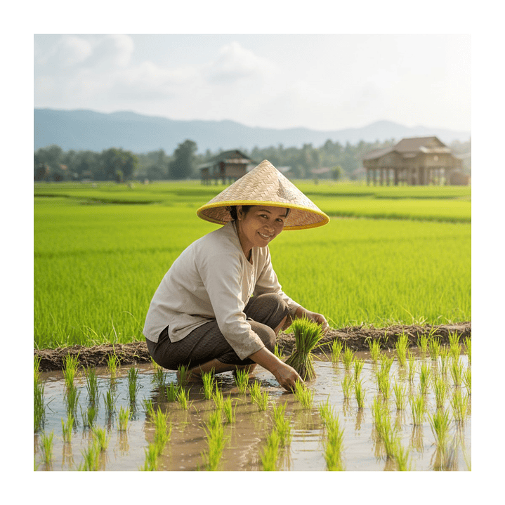 Sombrero Gorro tradicional Bambu Chino Artesanal Moda 3
