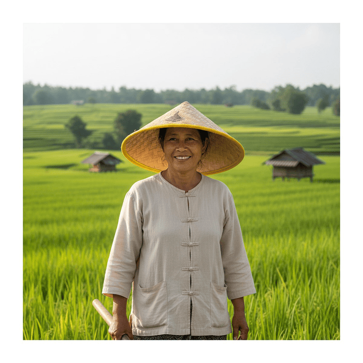 Sombrero Gorro tradicional Bambu Chino Artesanal Moda 4