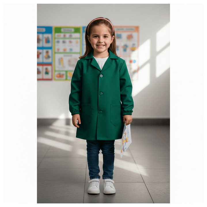 Delantal Escolar Párvulo Niño / Niña – Cotona Cuadrillé | Confección Nacional 14