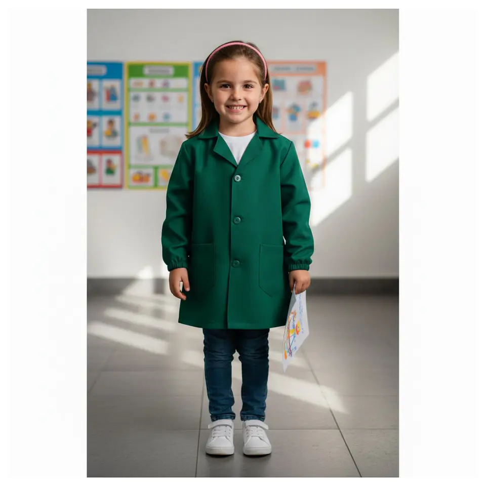 Delantal Escolar Párvulo Niño / Niña – Cotona Cuadrillé | Confección Nacional 14
