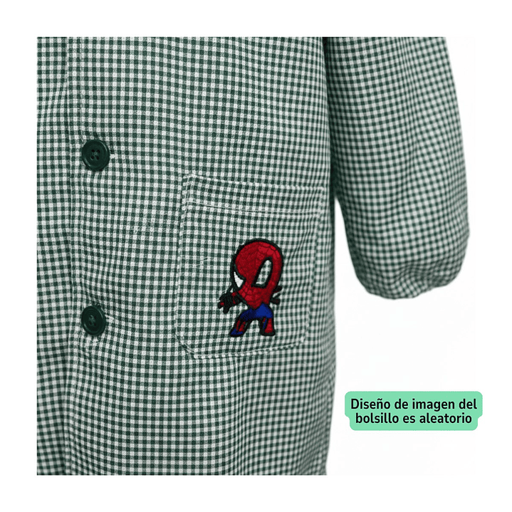 Delantal Escolar Párvulo Niño / Niña – Cotona Cuadrillé | Confección Nacional 23