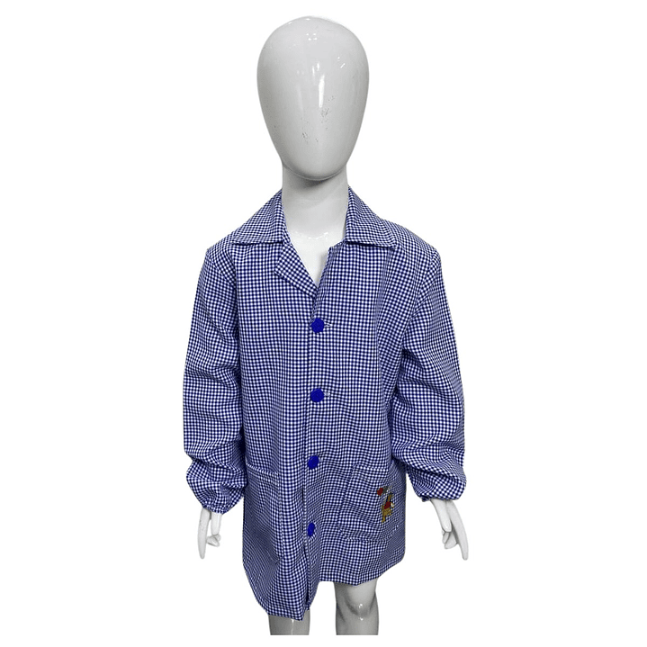 Delantal Escolar Párvulo Niño / Niña – Cotona Cuadrillé | Confección Nacional 28