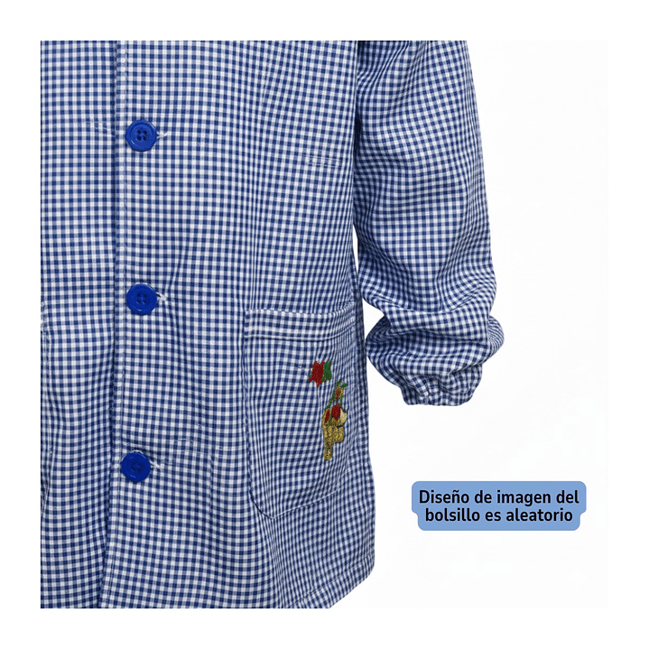 Delantal Escolar Párvulo Niño / Niña – Cotona Cuadrillé | Confección Nacional 29