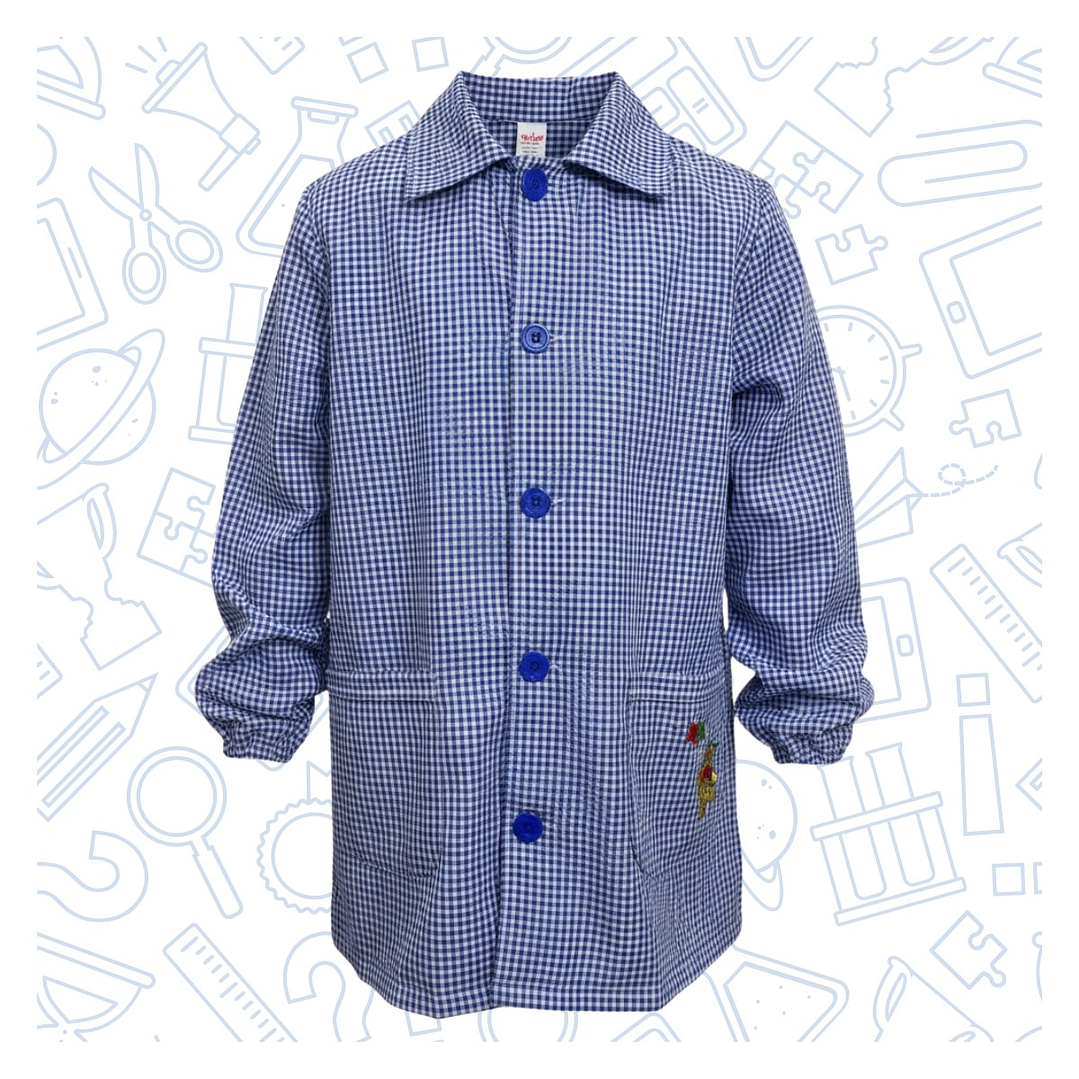 Delantal Escolar Párvulo Niño / Niña – Cotona Cuadrillé | Confección Nacional 30