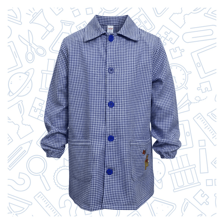 Delantal Escolar Párvulo Niño / Niña – Cotona Cuadrillé | Confección Nacional 30