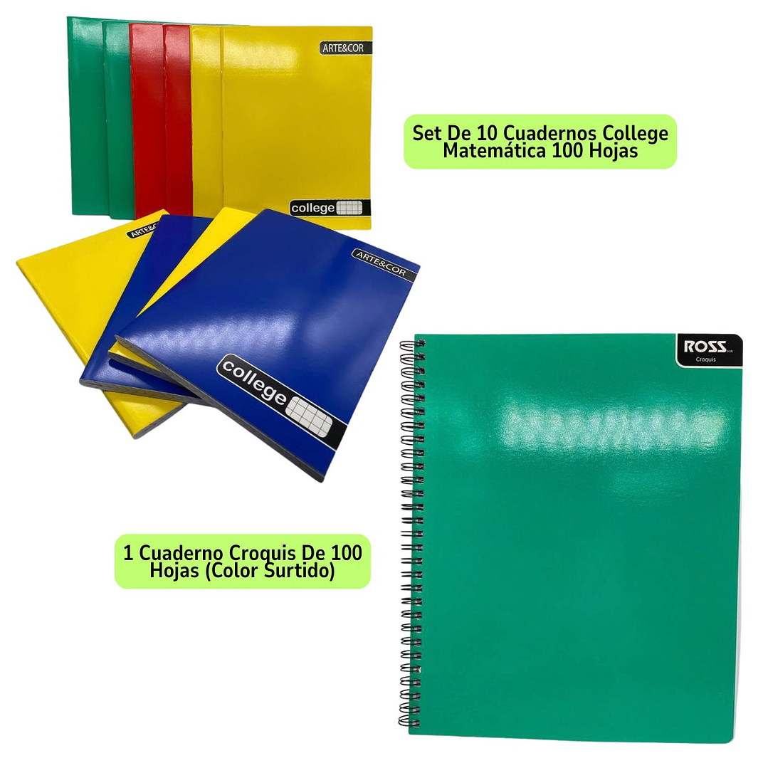 Pack 75 Útiles Escolares Lista Escolar Combo Básico Completo 2