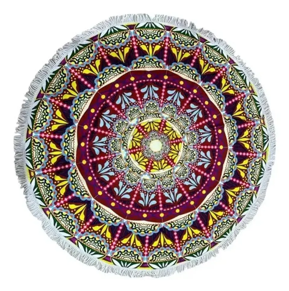 Manta Redonda Mandala Para Playa Manta Picnic Varios Modelos 5