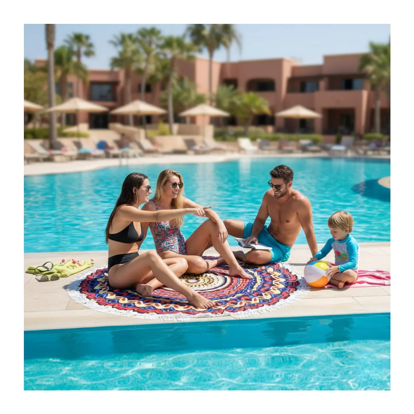 Manta Redonda Mandala Para Playa Manta Picnic Varios Modelos 7