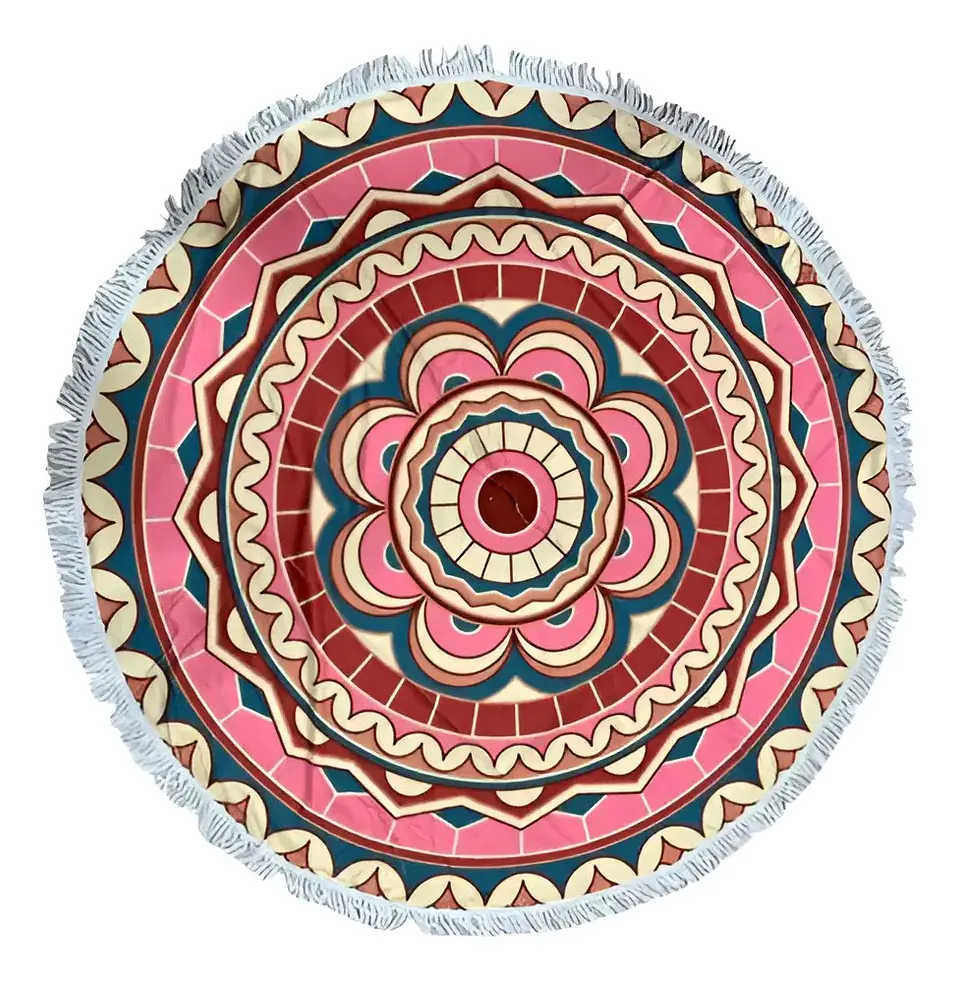 Manta Redonda Mandala Para Playa Manta Picnic Varios Modelos 9