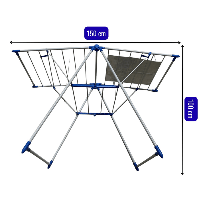 Tendedero Colgador De Ropa Plegable Eficiente Y Resistente Color Azul 3