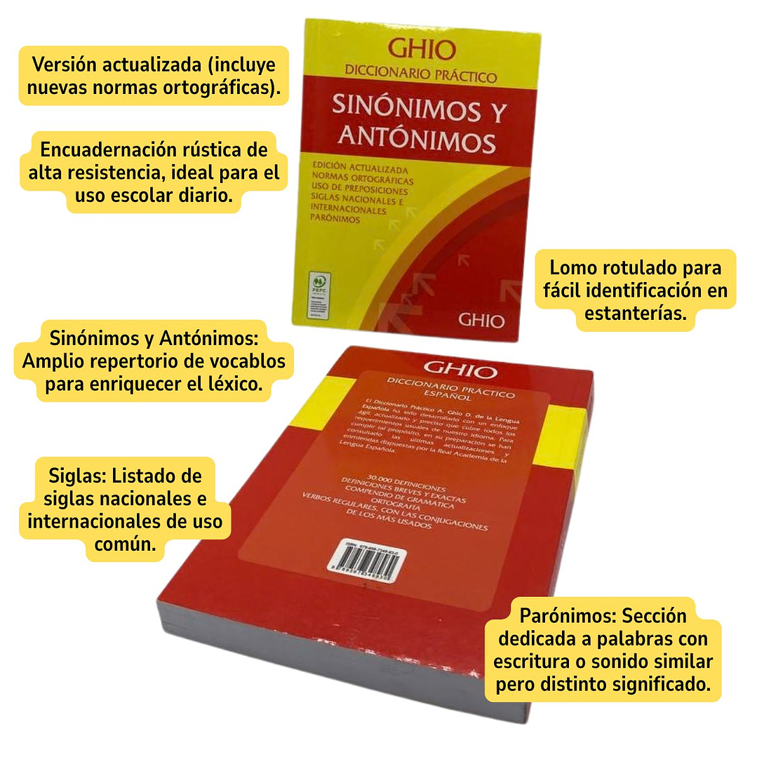 Pack Escolar Diccionarios GHIO – Español + Sinónimos y Antónimos 5