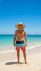 Sombrero Paja Chupalla Para El Sol Verano/playa Aire Libre - Miniatura 7
