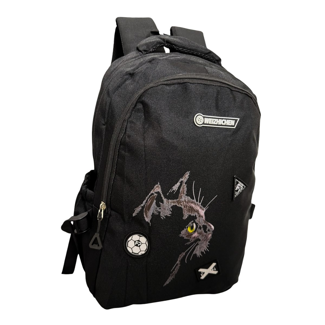 Mochila Bolso Juvenil Estilo Urbano Estampado De Gato 25l 3