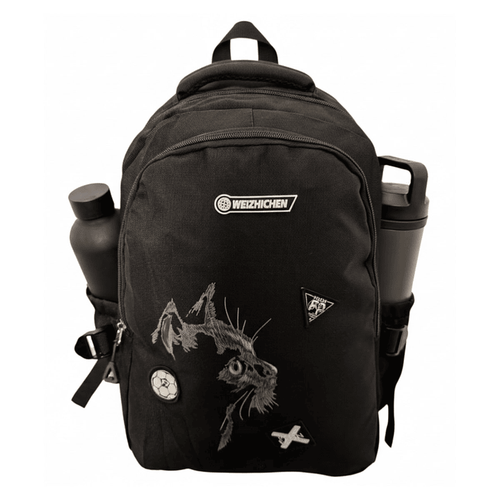 Mochila Bolso Juvenil Estilo Urbano Estampado De Gato 25l 4