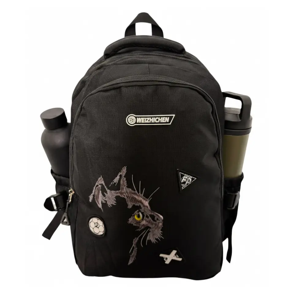 Mochila Bolso Juvenil Estilo Urbano Estampado De Gato 25l 4