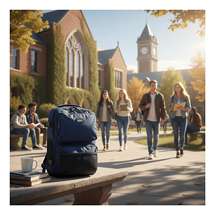 Mochila Escolar Reforzada Negra / Azul – Gran Capacidad con Puerto USB