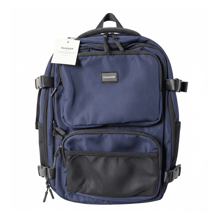 Mochila Escolar Reforzada Negra / Azul – Gran Capacidad con Puerto USB 10