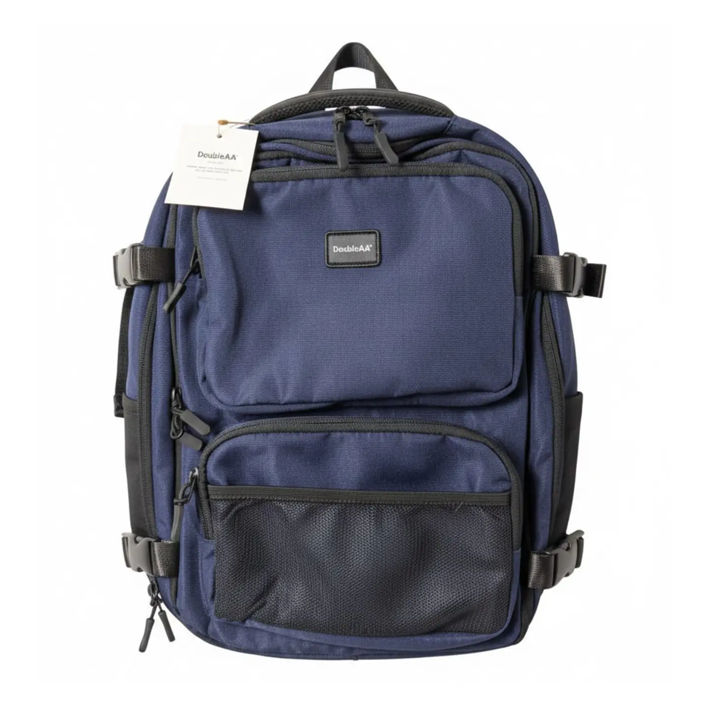 Mochila Escolar Reforzada Negra / Azul – Gran Capacidad con Puerto USB 10