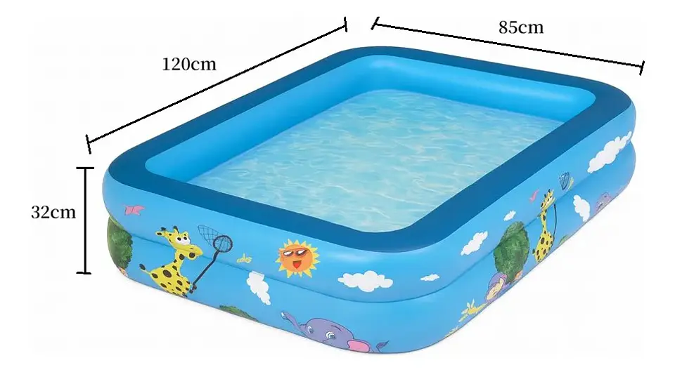 Piscina Inflable Rectangular Acolchada Pequeña Niños 9