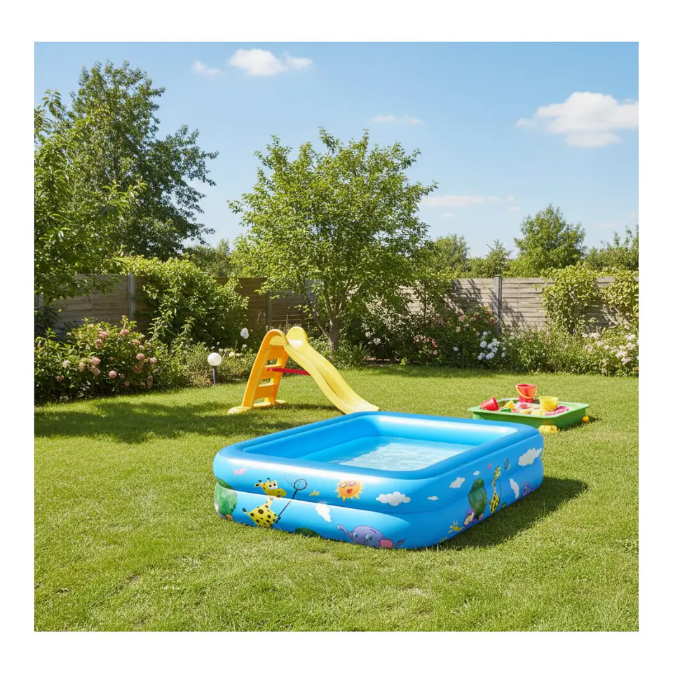 Piscina Inflable Rectangular Acolchada Pequeña Niños 14