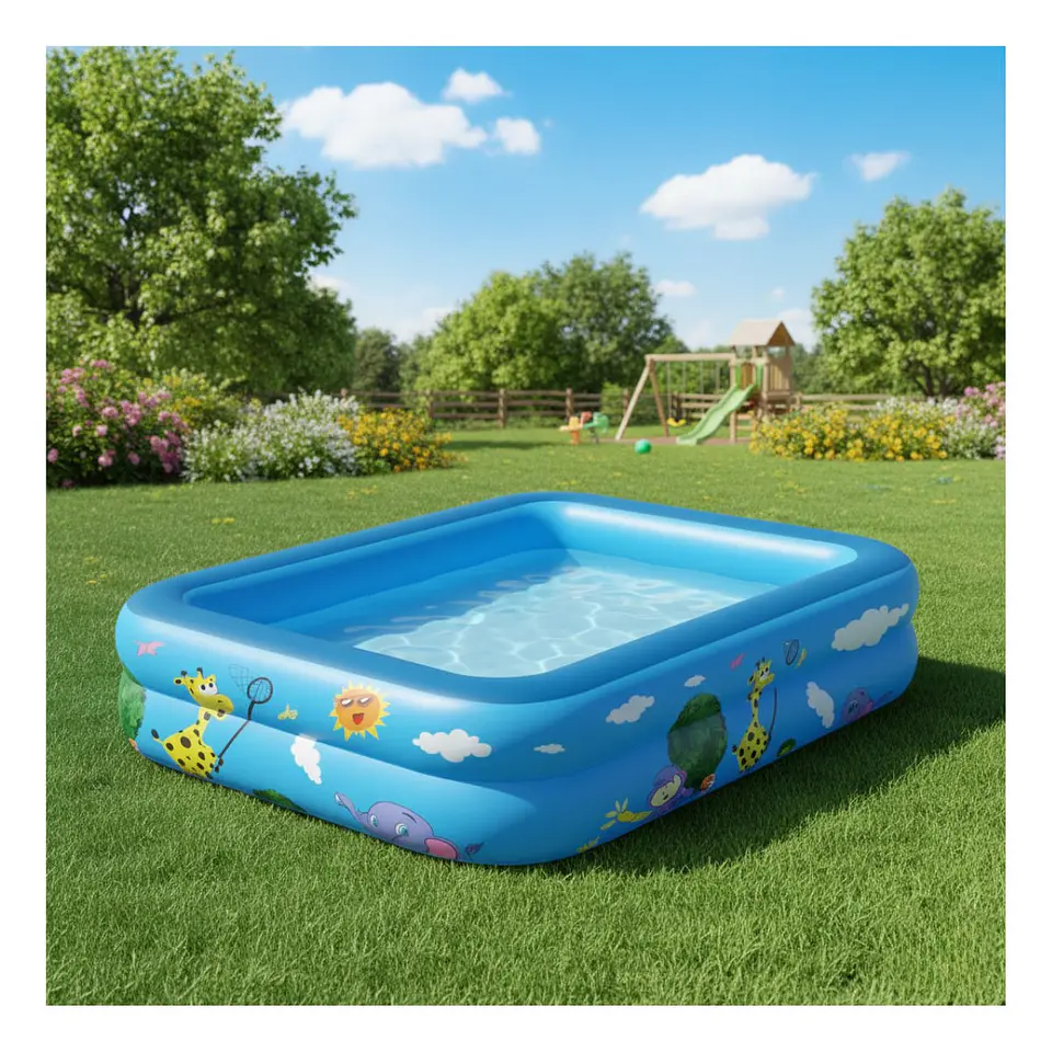 Piscina Inflable Rectangular Acolchada Pequeña Niños 16