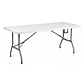 Mesa Plegable Camping 180x74 Cm Hd Plástico Portátil Blanco - Miniatura 4