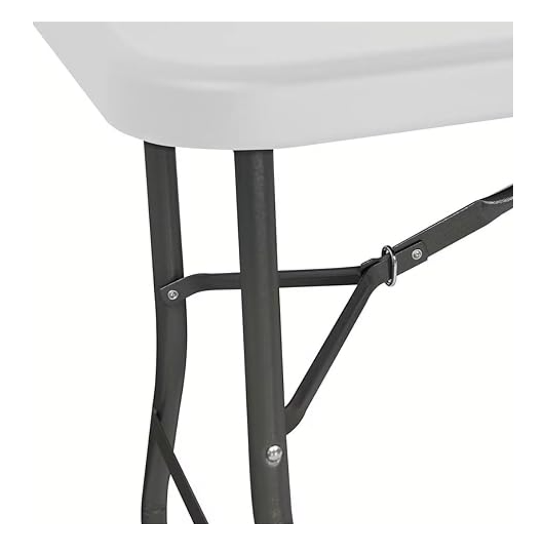 Mesa Plegable Camping 180x74 Cm Hd Plástico Portátil Blanco 5