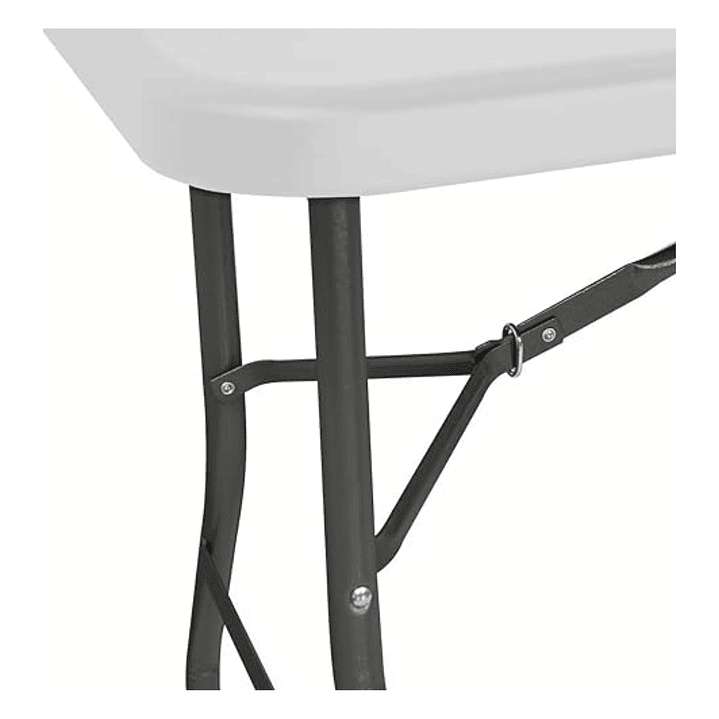 Mesa Plegable Camping 180x74 Cm Hd Plástico Portátil Blanco 5